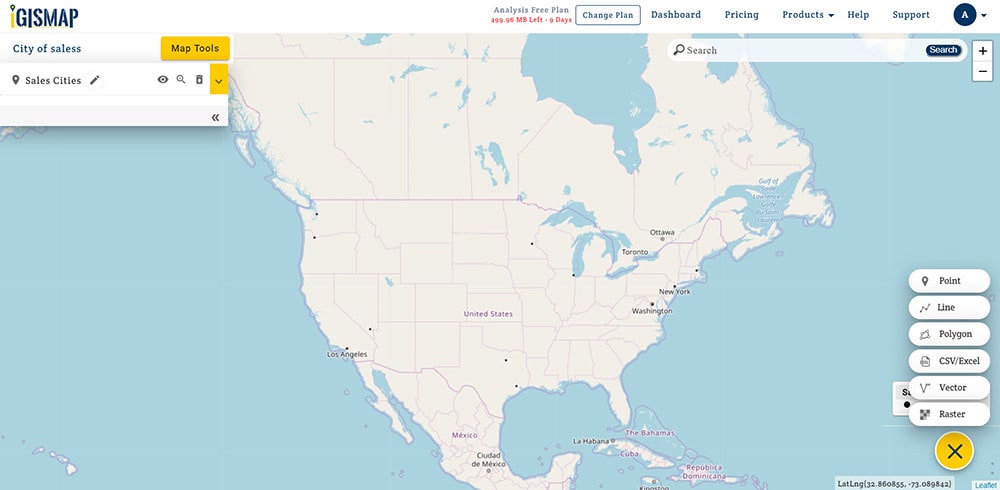 create a line in map