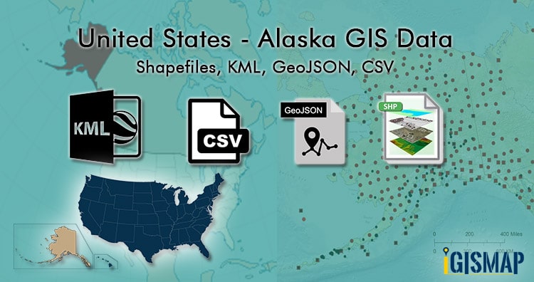 Download United States Alaska – Shapefiles, Administrative boundaries, Boroughs, airport, highway line