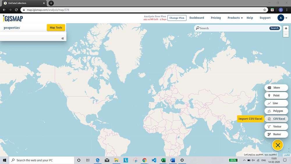 create a map with CSV or Excel