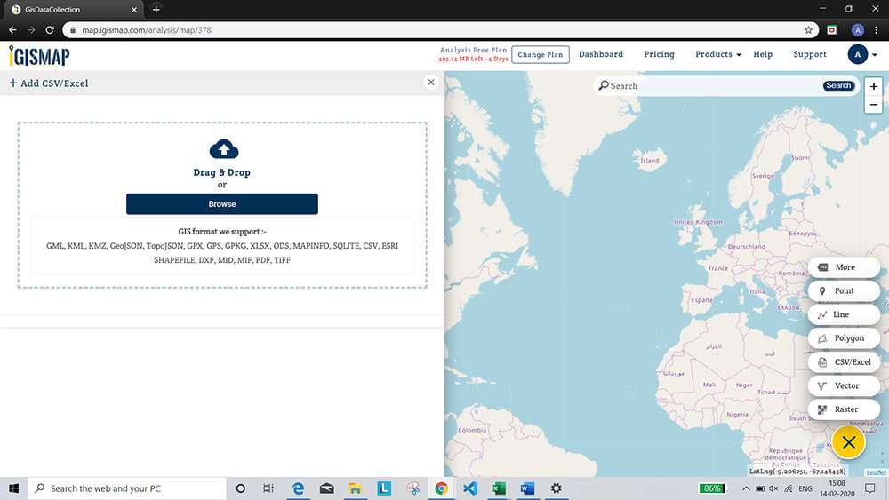 create a map with CSV or Excel