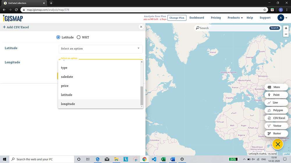 create a map with CSV or Excel