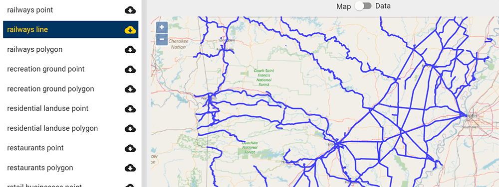 Arkansas GIS data - Shapefile