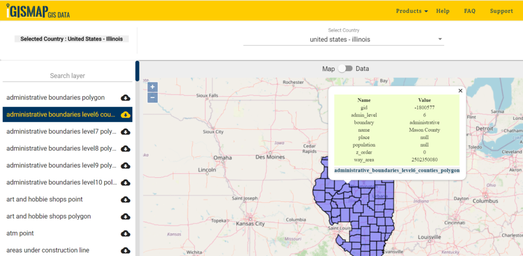 Download Illinois Counties GIS data