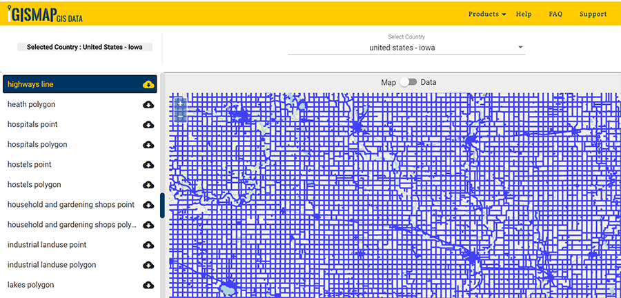Download Iowa U.S. State GIS Data