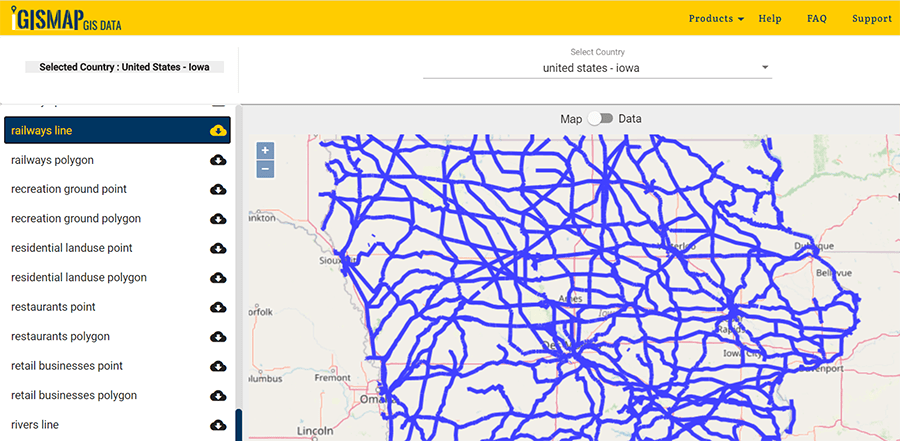 Download Iowa U.S. State GIS Data