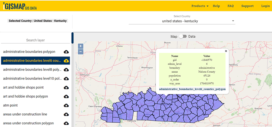 Kentucky State GIS Maps