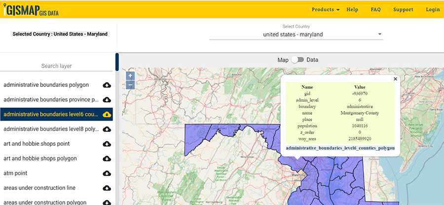 Maryland Counties Gis Data