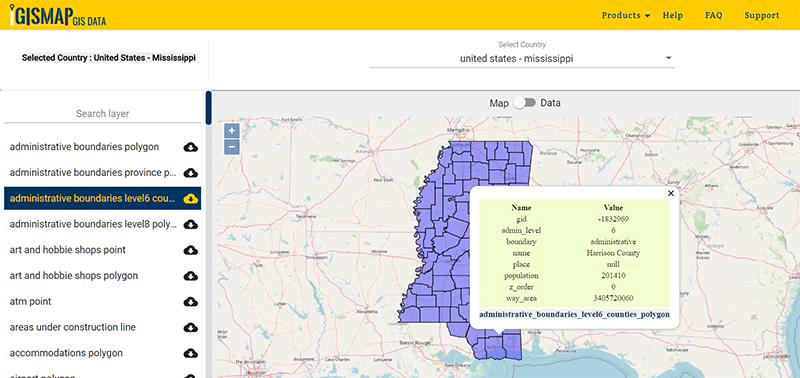 Mississippi state gis maps