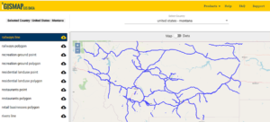 Download Montana State Gis Data - County, rail, highway shapefile