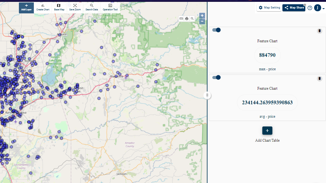 Number Chart In Map