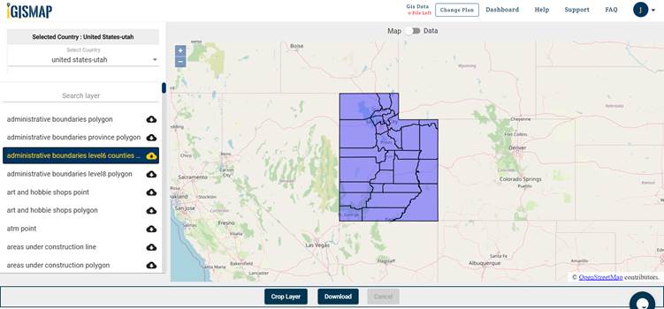 Download Utah State GIS Maps
