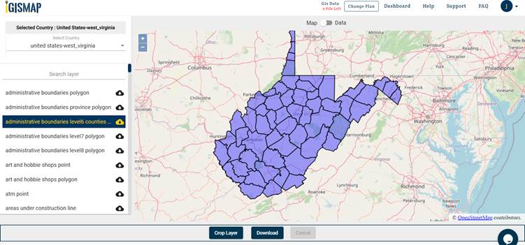 West Virginia gis maps