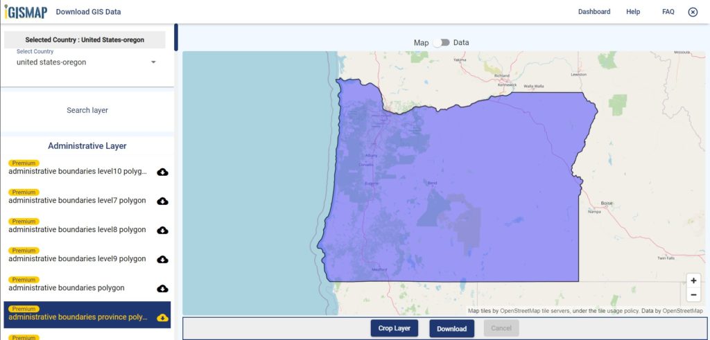 Washington County Oregon Gis Download Oregon State Gis Maps – Boundary, Counties, Rail, Highway -