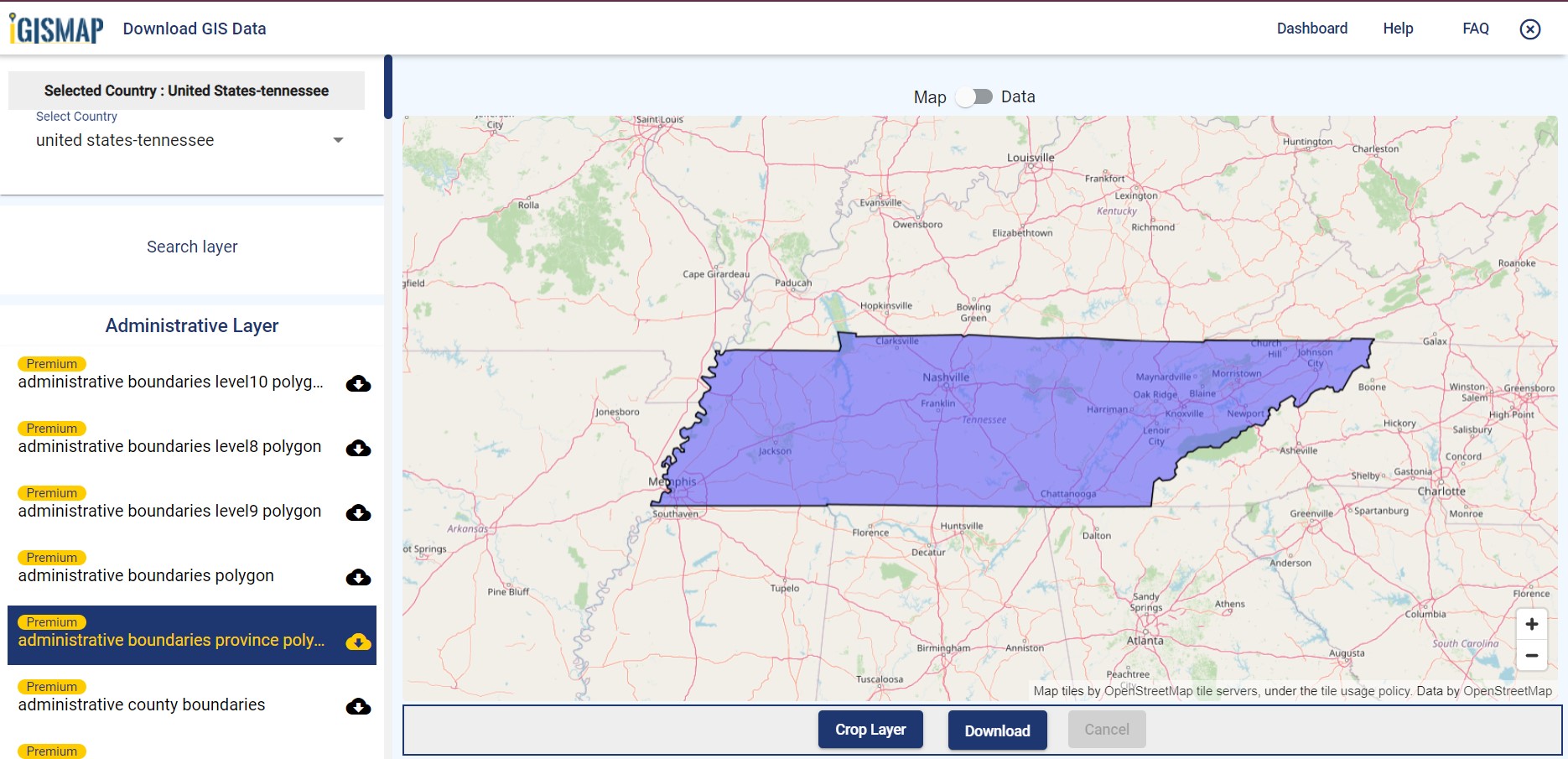 Rutherford County Gis Tn Download Tennessee State Gis Maps – Boundary, Counties, Rail, Highway -