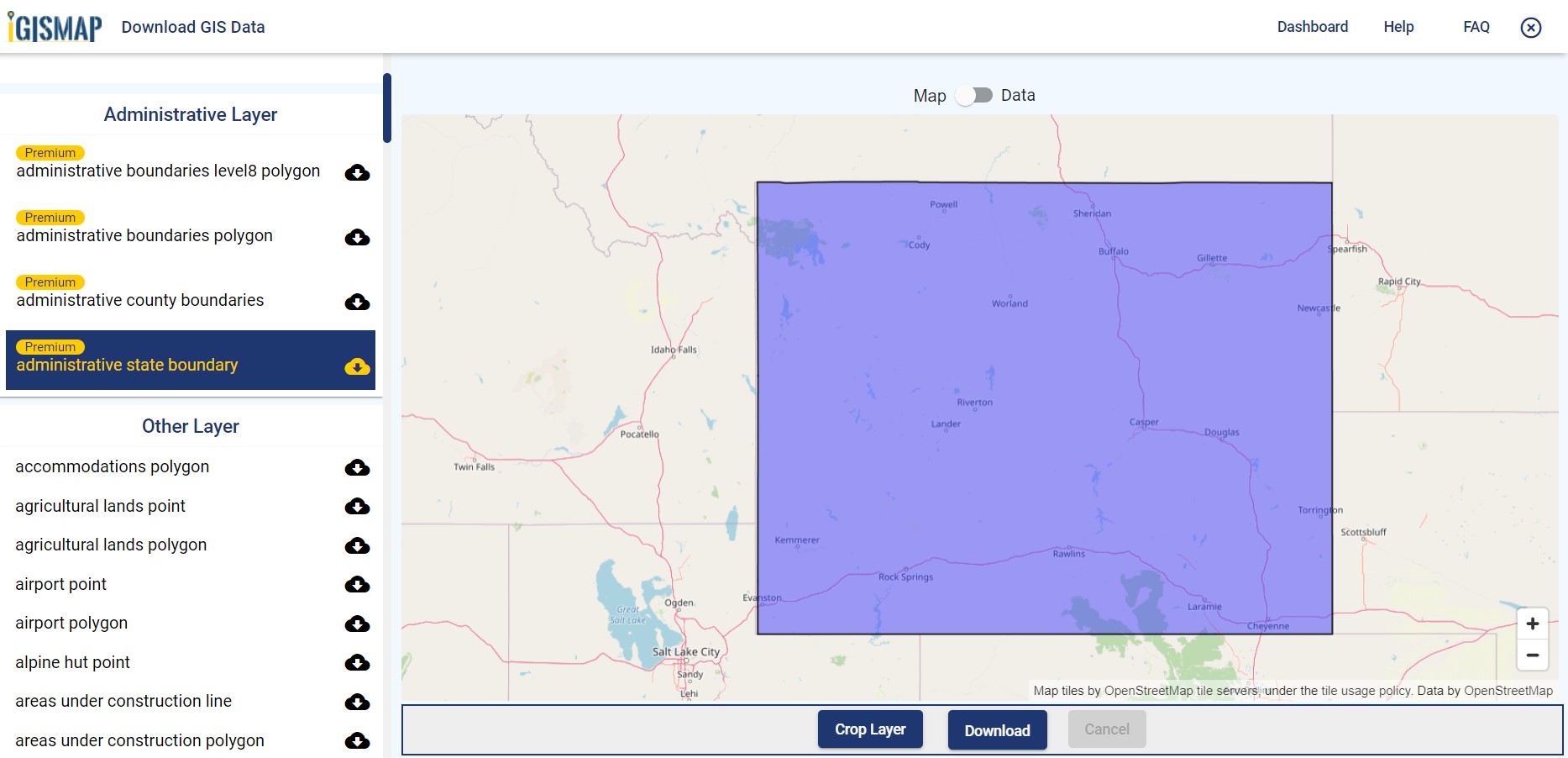 Carbon County Wy Gis Download Wyoming State Gis Maps – Boundary, Counties, Rail, Highway -
