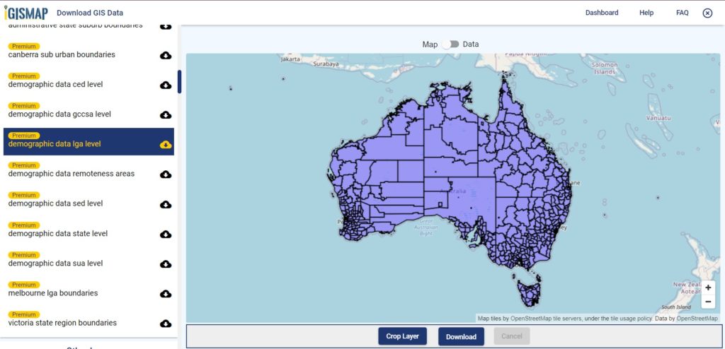 Australia GIS Data - LGA Boundaries