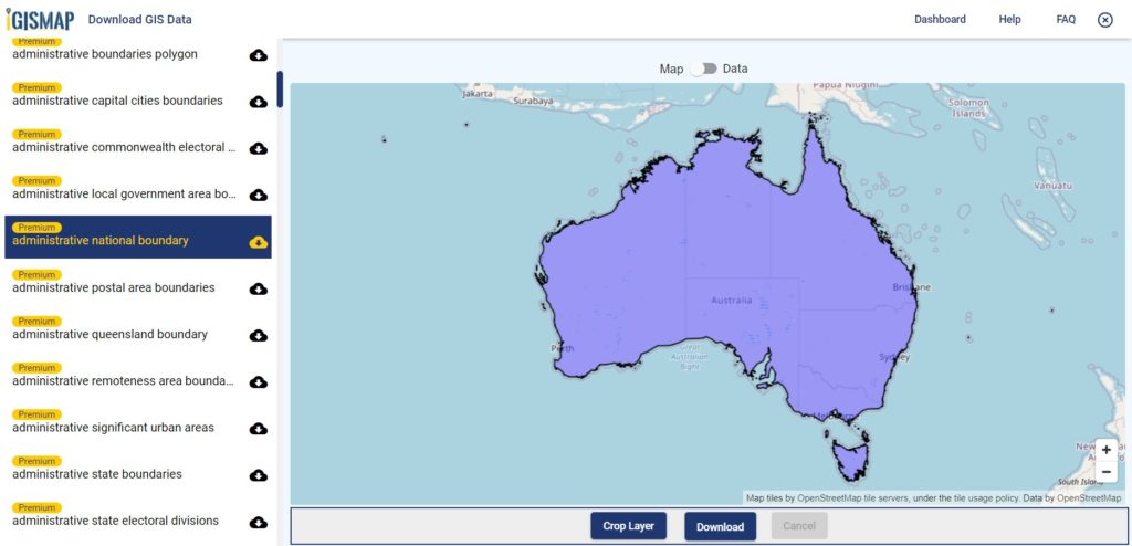 Australia GIS Data - National Boundary