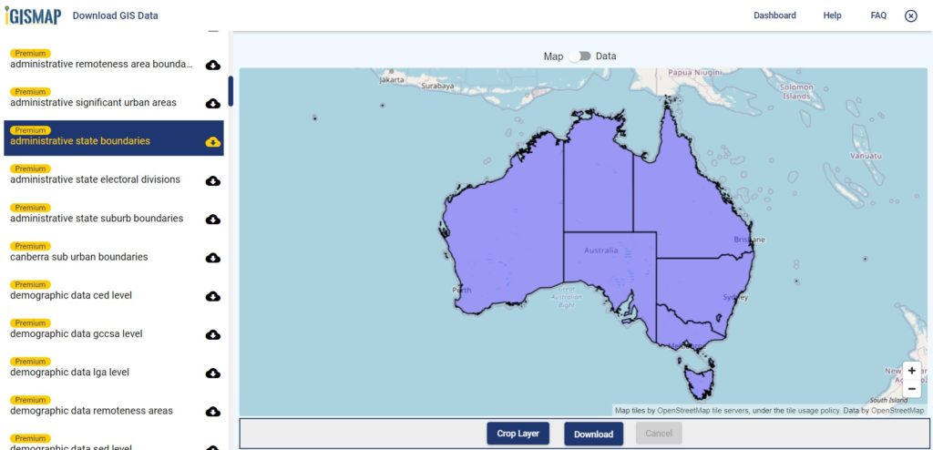 Australia GIS Data - States Boundaries