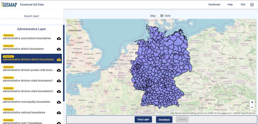 Germany GIS Data - District Boundaries