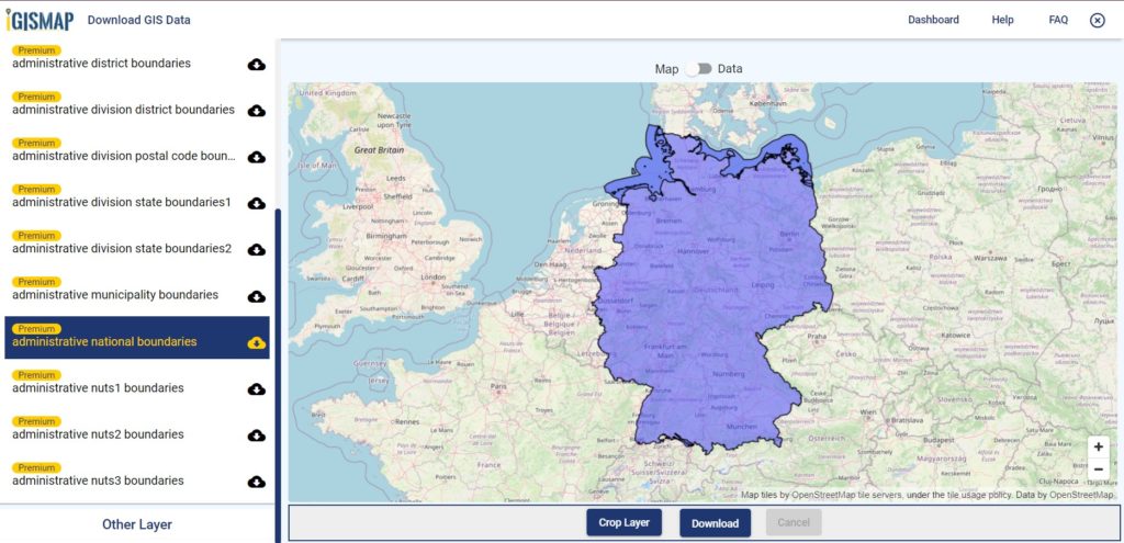 Germany GIS Data - National Boundary