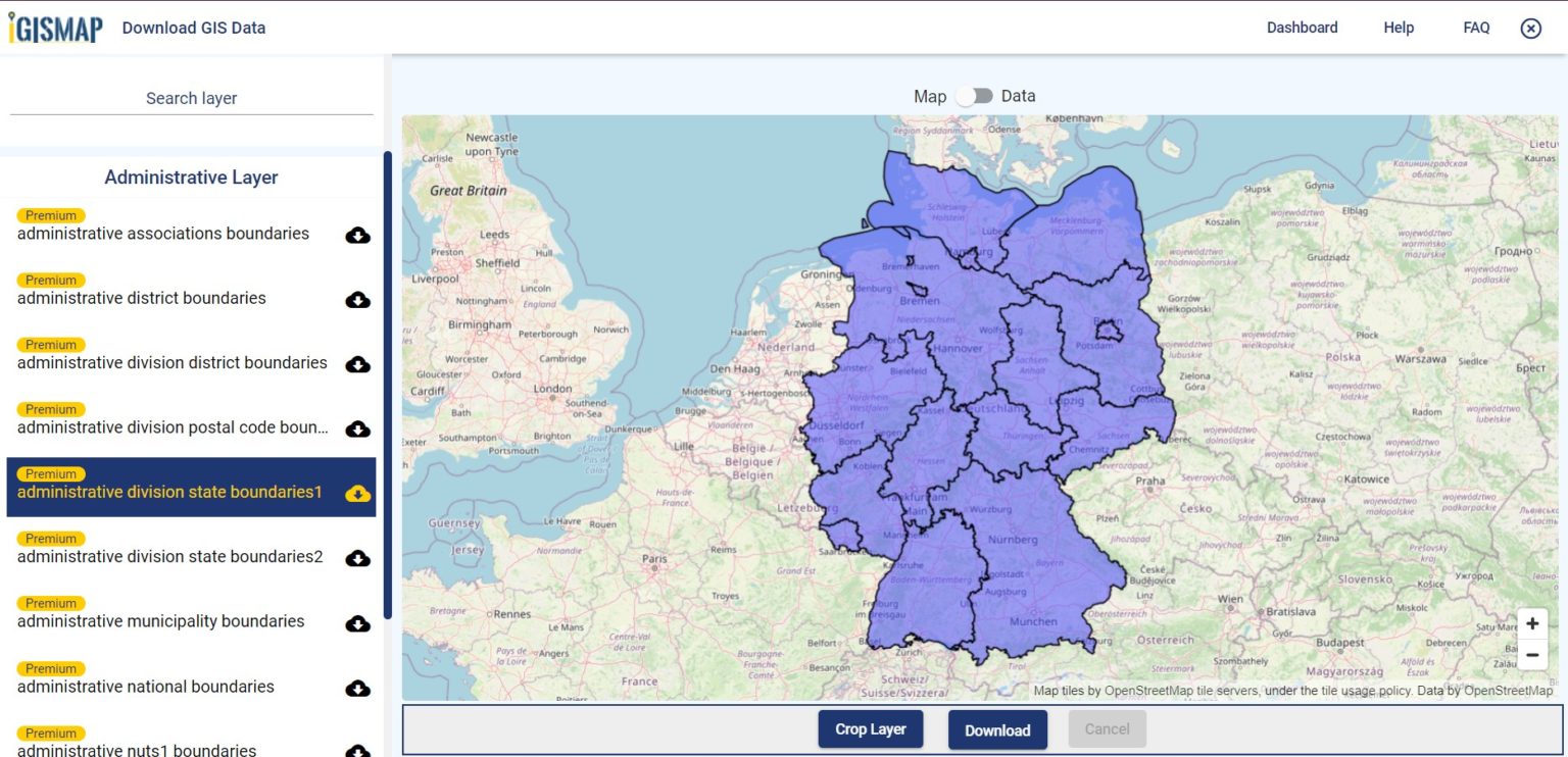 Download Germany Administrative Boundary Shapefiles States, Districts