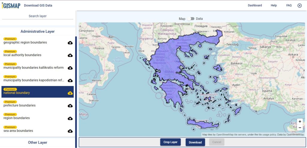 Greece GIS Data - National Boundary