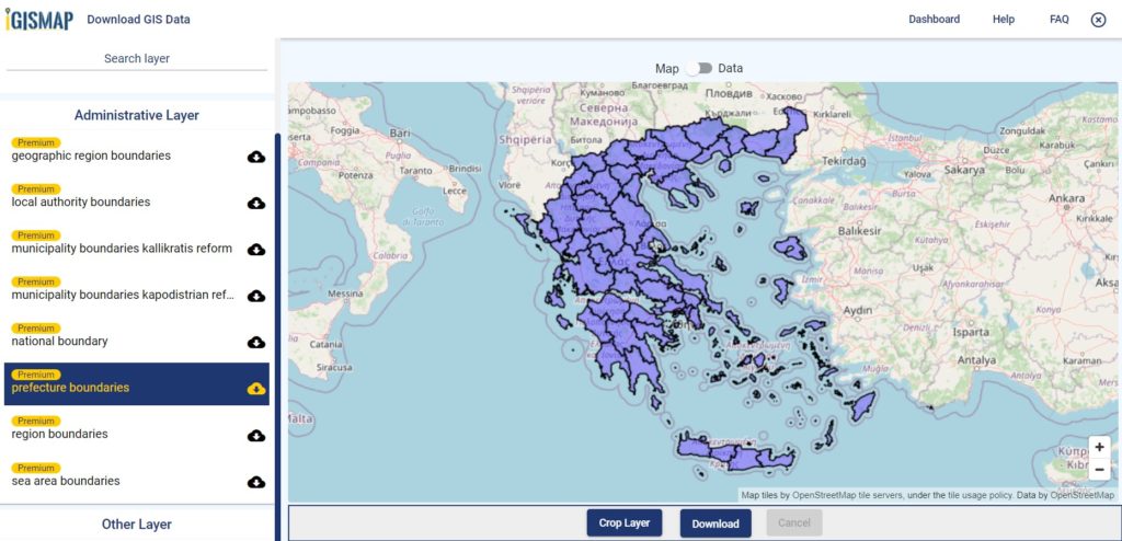 Greece GIS Data - Prefecture Boundaries