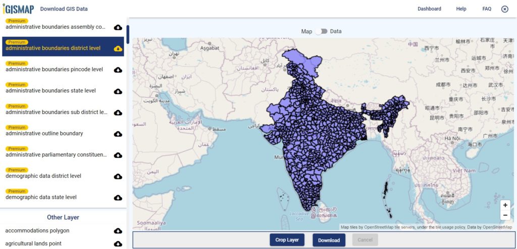 India GIS Data - District Boundaries