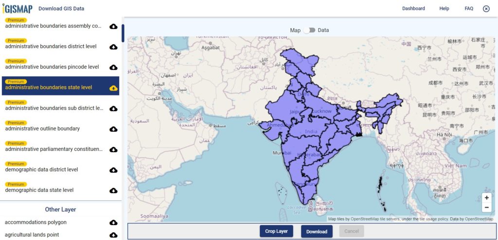 India GIS Data - State Boundaries
