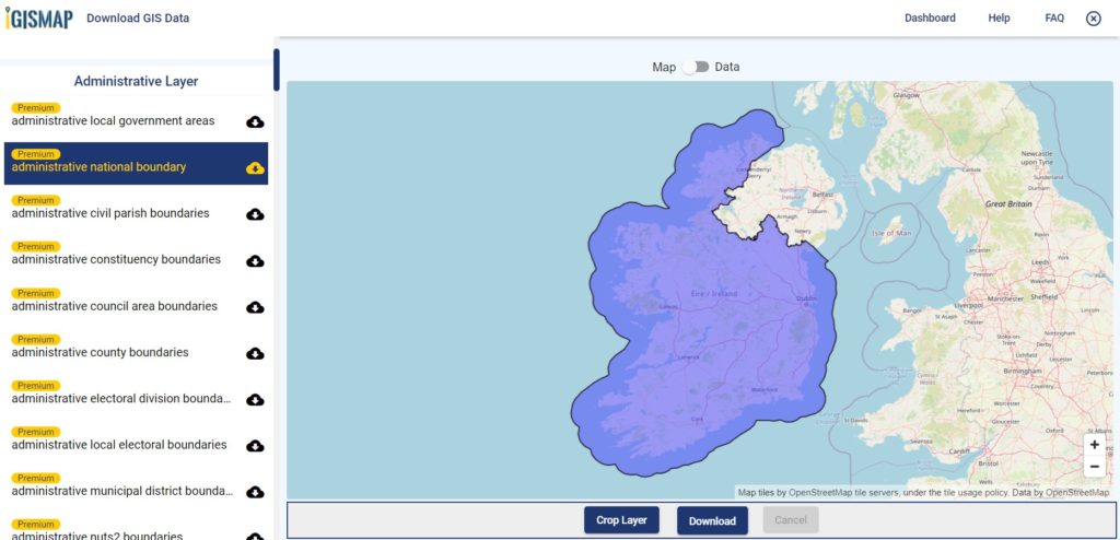 Ireland GIS Data - National Boundary
