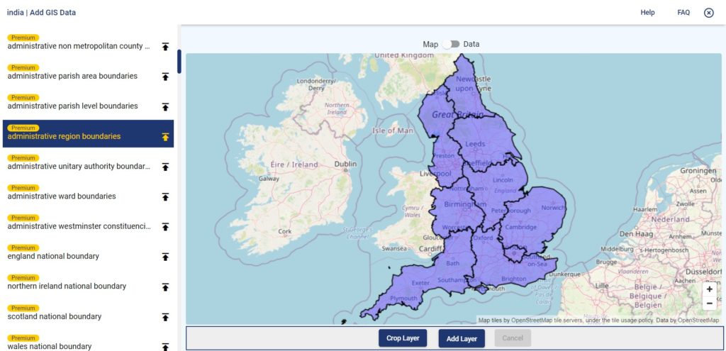 United Kingdom GIS Data - Region Boundaries