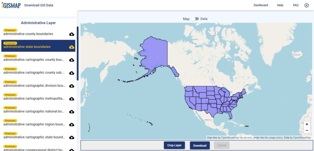 United States of America GIS Data - State Boundaries