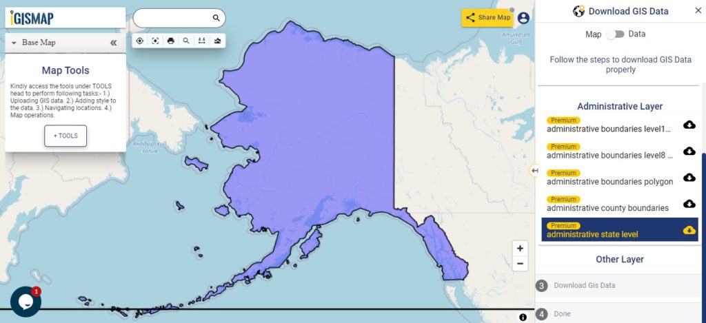 Alaska GIS Data - State Boundary