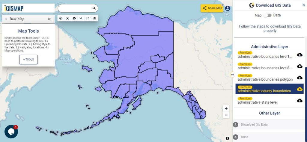 Alaska GIS Data - County Boundary