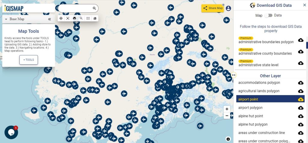 Alaska GIS Data - Airport Points