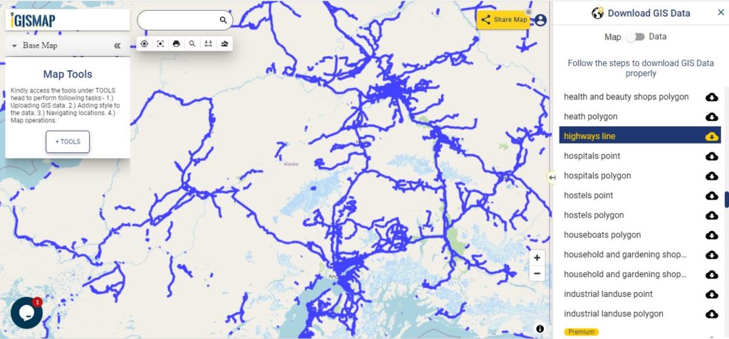 Alaska GIS Data - Highway Line