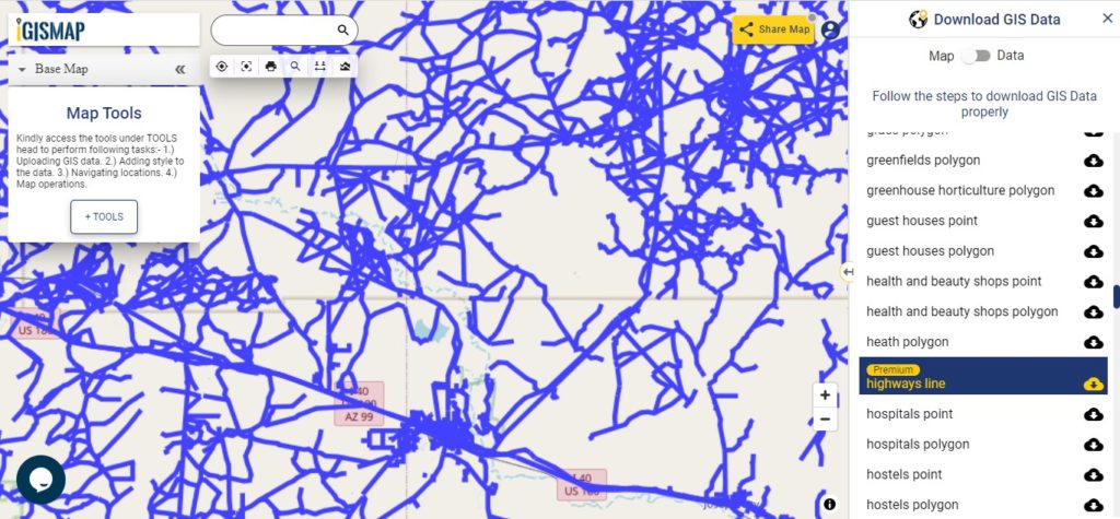 Arizona GIS Data - Highway Line
