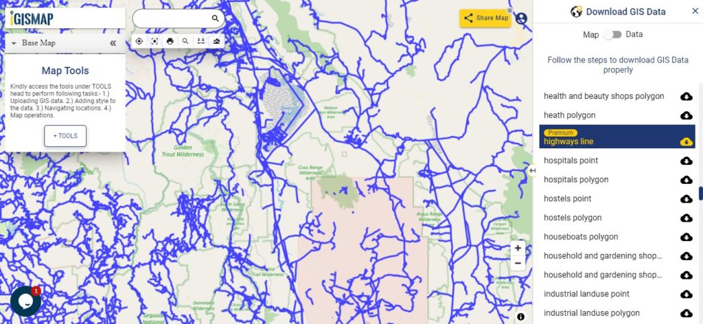 California GIS Data - Highway Line