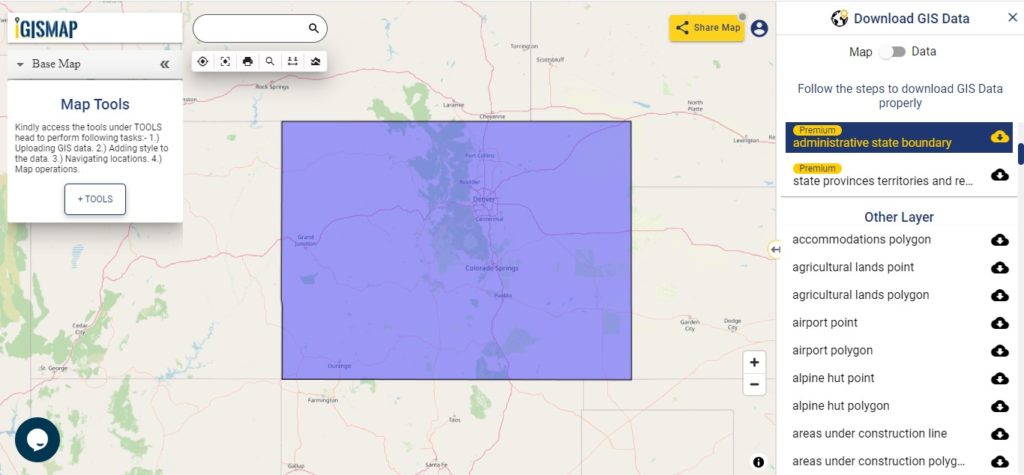 Colorado GIS Data  - State Boundary