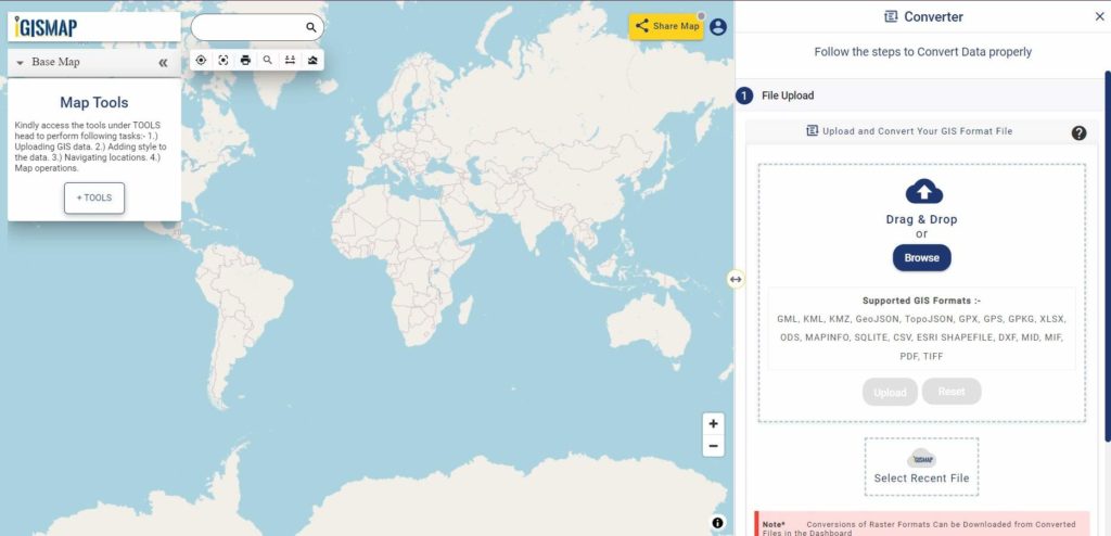 Convert GML to SHP Shapefile Converter Tool - Upload GML