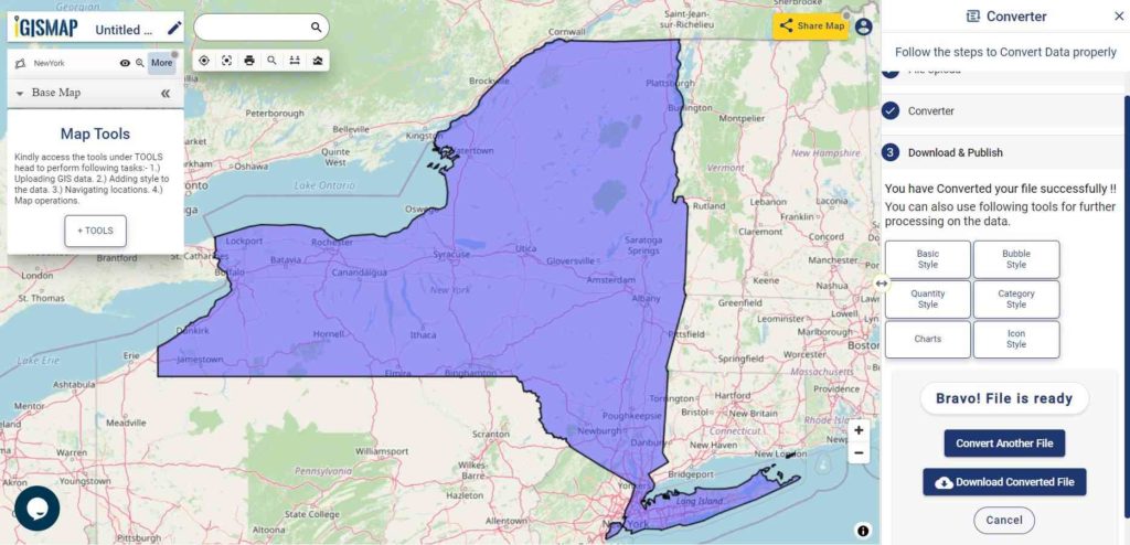 KML to GeoJSON - Conversion Download and Publish GeoJSON File