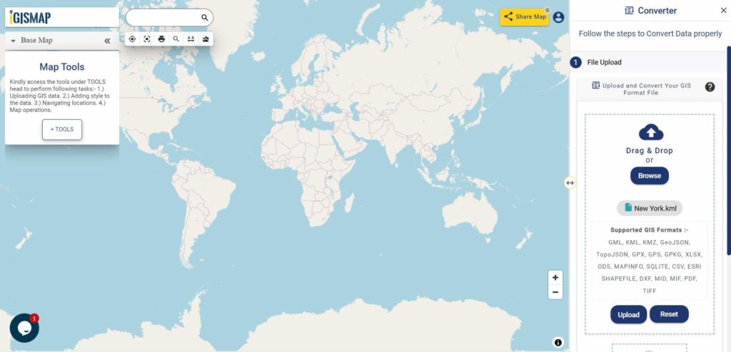 KML to Shapefile - Conversion Converter Tool - Upload KML
