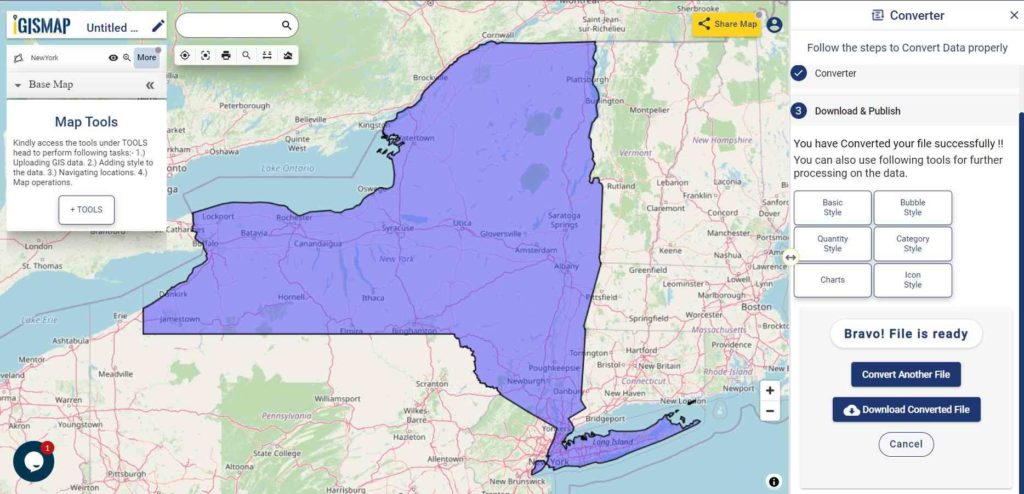 KML to Shapefile - Conversion Download and Publish Shapefile File