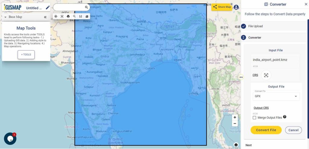 KMZ to GPX - Conversion Converter Tool - GPX as Output Format