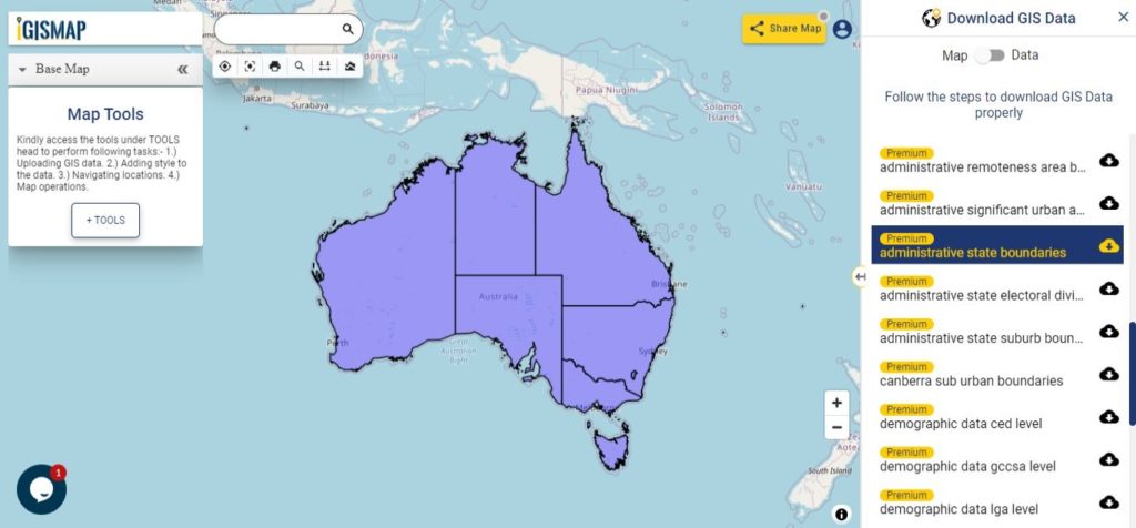 Australia GIS Data - States Boundaries