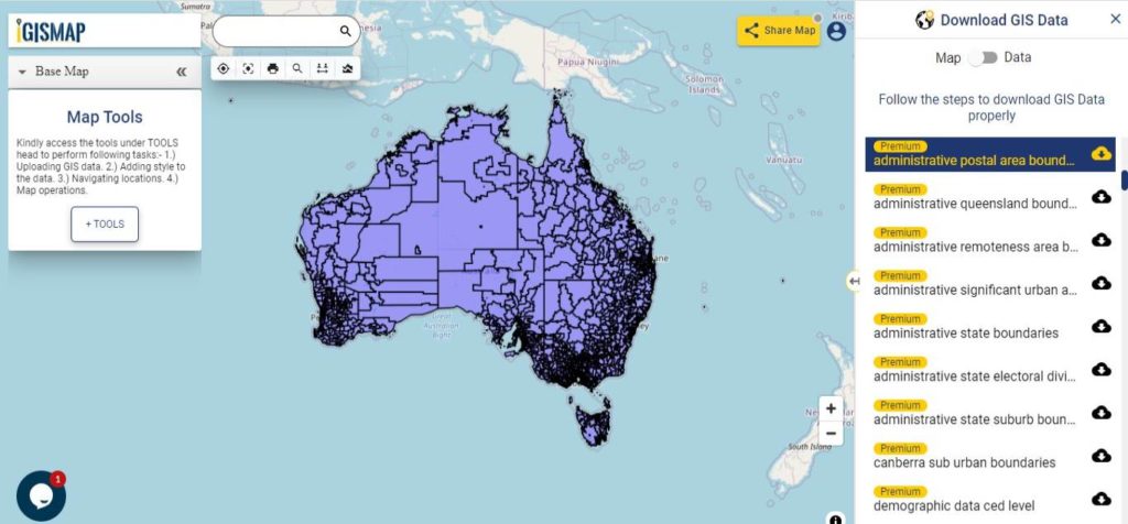 Australia GIS Data - Postal Area Boundaries