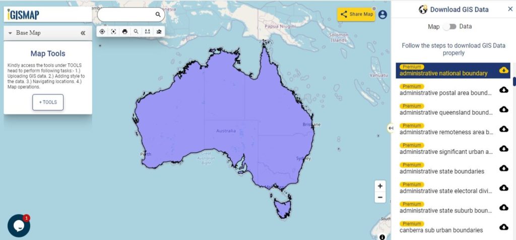 Australia GIS Data - National Boundary