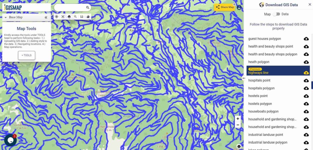 Austria GIS Data - Highway Lines