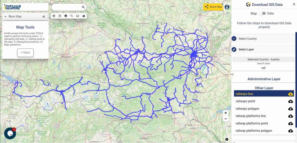 Austria GIS Data - Railway Lines
