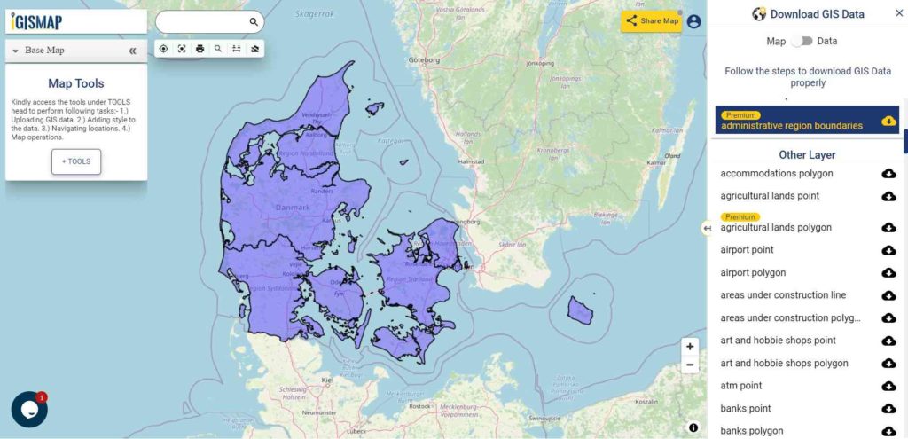 Denmark Region Boundaries